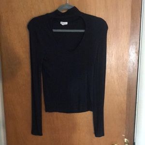 Extremely soft cut out choker sweater